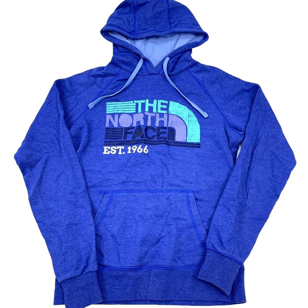 North Face Hoodie Women Small Purple Sweatshirt Sweater Spell Out Hiking Outdoor
